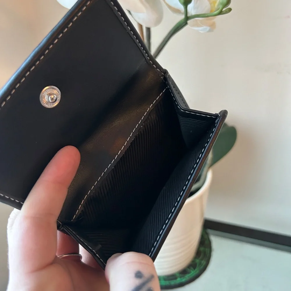 Authentic Coach "C" Monogram Miniature Wallet in Black With Buckle Detail - Picture 4 of 5